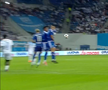 Golul marcat de Adrian Rus în Universitatea Craiova - Levski Sofia / Foto: Captură Prima Sport 1