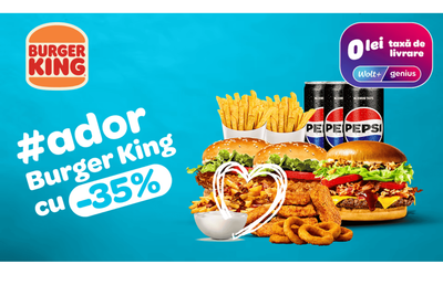 Wolt și Burger King lansează un parteneriat strategic și aduc noi combo-uri exclusive în aplicație