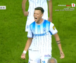 Golul marcat de Adrian Rus în Universitatea Craiova - Levski Sofia / Foto: Captură Prima Sport 1