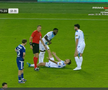 Anzor Mekvabishvili s-a accidentat în Universitatea Craiova - Levski Sofia // FOTO: captură Prima Sport