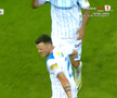 Golul marcat de Adrian Rus în Universitatea Craiova - Levski Sofia / Foto: Captură Prima Sport 1