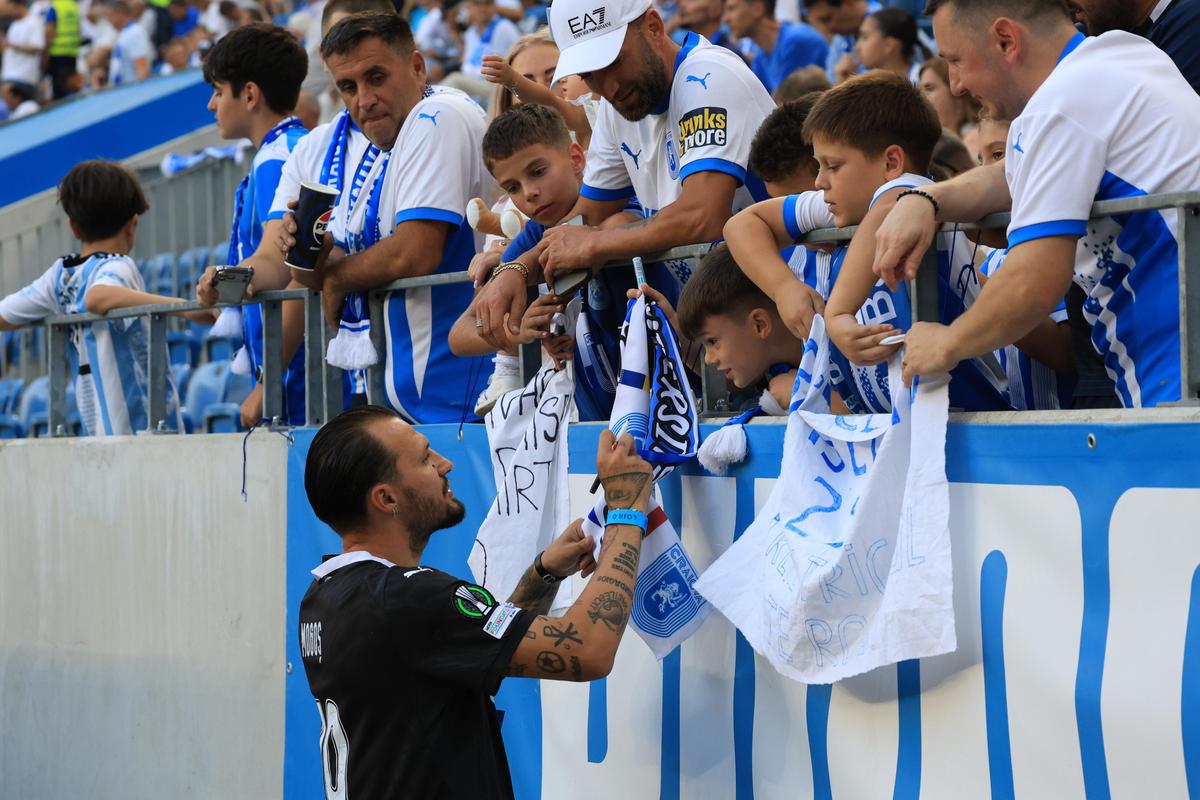 Craiova - Levski, imagini de la nivelul gazonului