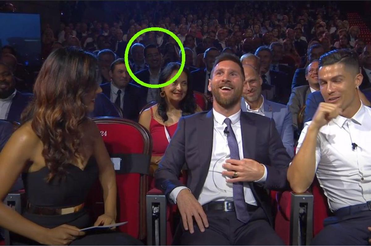 FOTO Răzvan Burleanu, cu ochii pe Messi și Ronaldo la gala UEFA :) » Cine a fost vedeta festivității de la Monaco