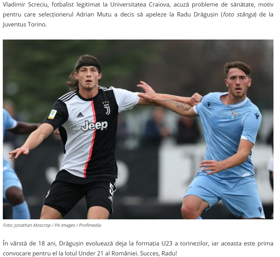 Adrian Mutu, modificare de ultimă oră în lotul României U21: a chemat un fotbalist de la Juventus!