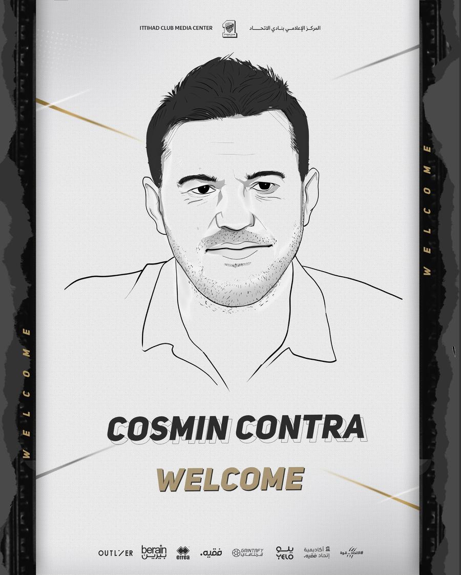 Imaginea prin care Al Ittihad a anunțat numirea lui Cosmin Contra Cosmin Contra a fost prezentat oficial la noua echipă » Calcă pe urmele lui Iordănescu, Pițurcă și Boloni!