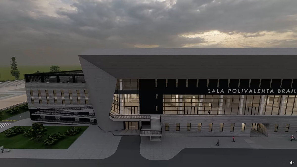 Sala Polivalentă din Brăila / randări, foto: Facebook