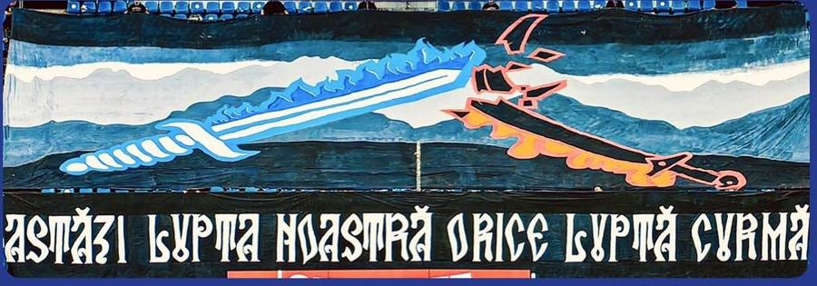 Scenografia interzisă de UEFA la Craiova - Bașakșehir Scene cum rar se văd la Craiova! Cadoul primit de Mirel Rădoi a făcut deliciul serii în Bănie + Detaliul din spatele scenografiei anti-UEFA