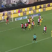 Gol de lângă Drăgușin în Fiorentina - Frosinone / FOTO: Captură TV @Digi Sport