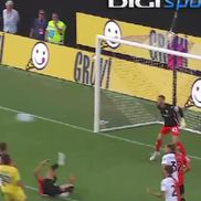 Gol de lângă Drăgușin în Fiorentina - Frosinone / FOTO: Captură TV @Digi Sport