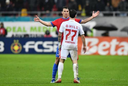 Risto Radunovic și Danny Armstrong, în FCSB - Dinamo / Foto: Cristi Preda GSP