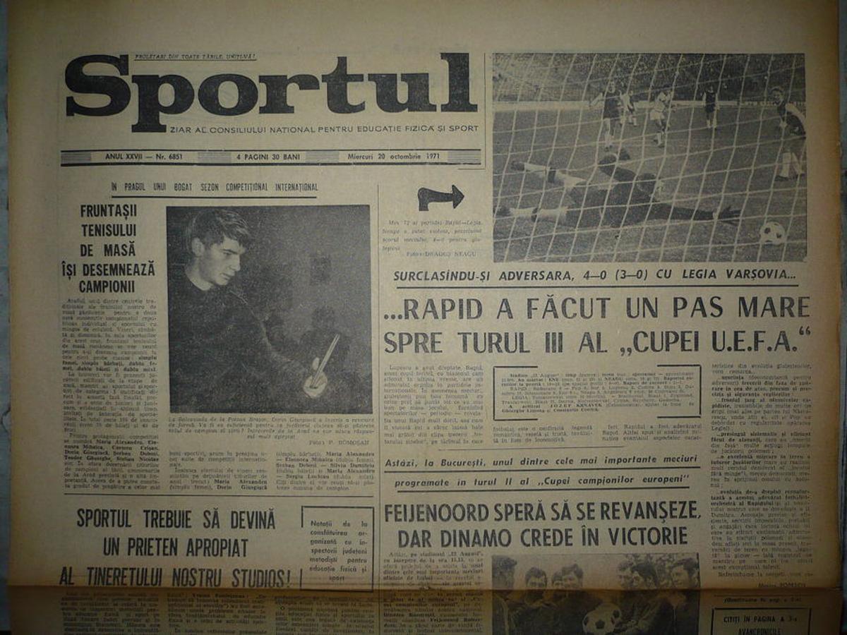 49 de ani de când Rapid mătura pe jos cu Zoff și cu Altafini. Boc: "Așa ne-am câștigat dreptul să vedem un film aproape porno la Varșovia!"