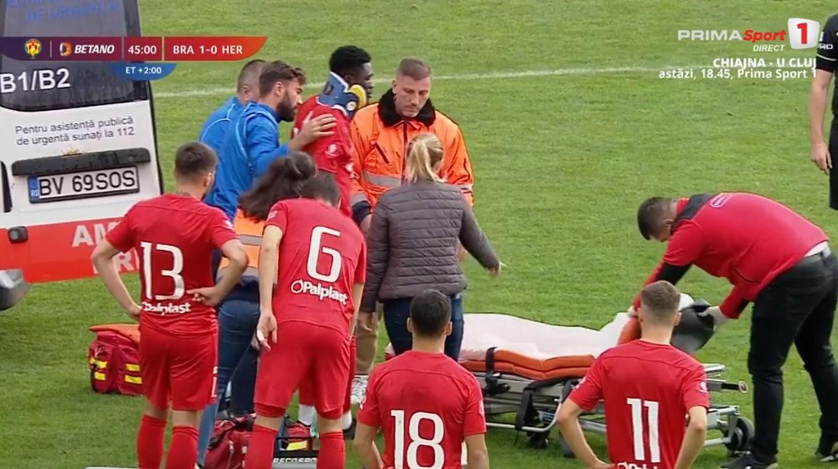 Moment șocant în Cupa României! Ambulanța a intrat pe teren după un fault criminal