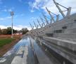 Apa infiltrată la stadionul din Târgoviște, o imagine de miercuri, 28 septembrie 2022