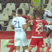 Faza controversată din Oțelul - Dinamo / Captură Digi Sport