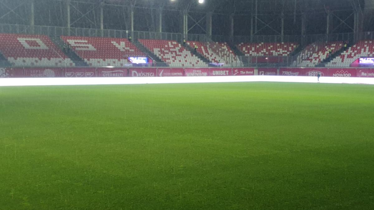 Ploaie torențială înainte de Sepsi - FCSB