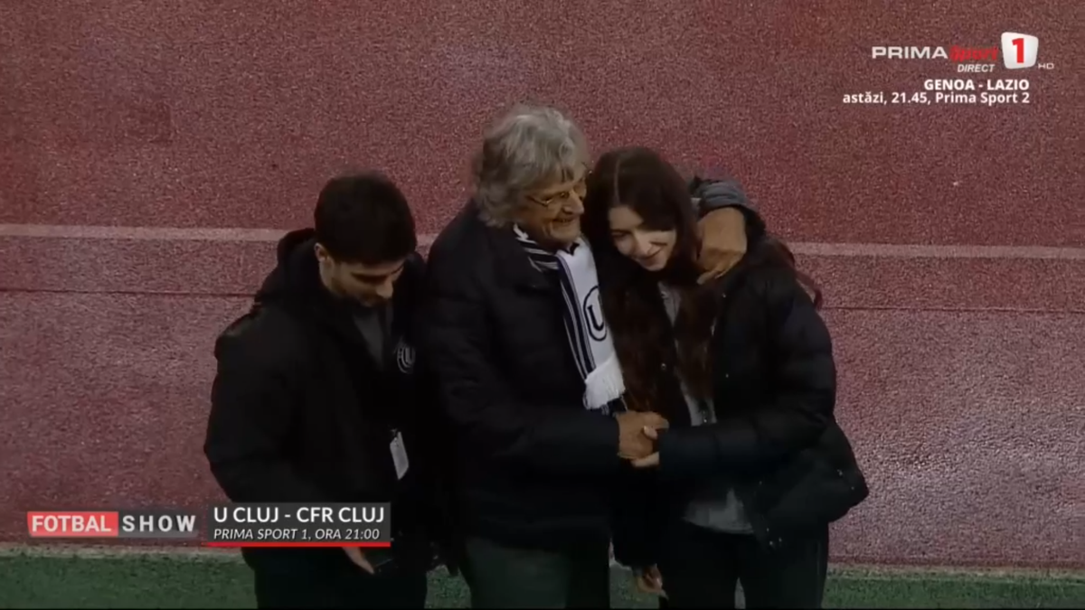 U Cluj, scenografie cu Florin Piersic la derby-ul cu CFR Cluj