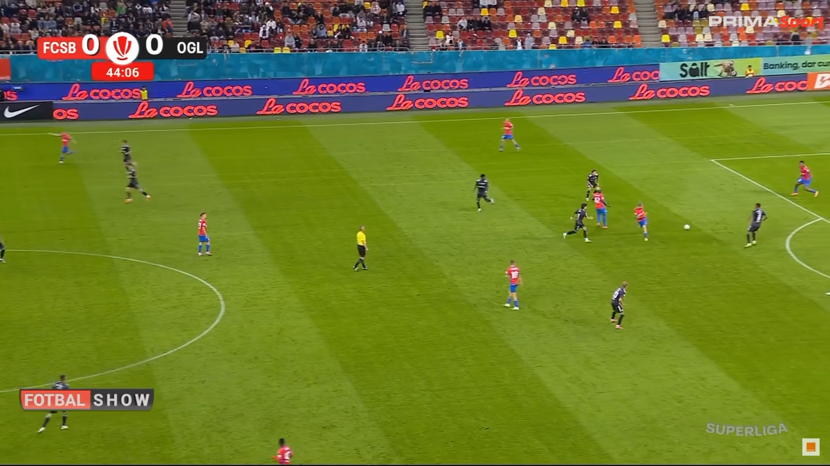 FCSB - Oțelul, Bîrligea și Alhassan s-au încurcat