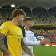 Andrei Coubiș și Jovo Lukic au râs după meciul România - Bosnia // foto: captură Antena 1