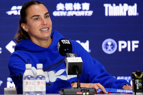 Aryna Sabalenka la conferința de presă de la Beijing FOTO Imago Images