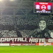 Scenografia afișată de rapidiști la derby-ul cu CSU Craiova / foto: GSP