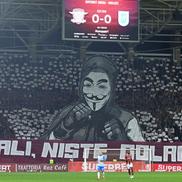 Scenografia afișată de rapidiști la derby-ul cu CSU Craiova / foto: GSP