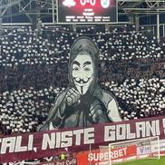 Scenografia afișată de rapidiști la derby-ul cu CSU Craiova / foto: GSP