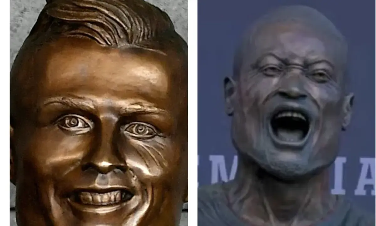 Efectul Ronaldo » O statuie dezvelită în onoarea jucătorului legendar a devenit virală: „Nu are nicio legătură cu realitatea”