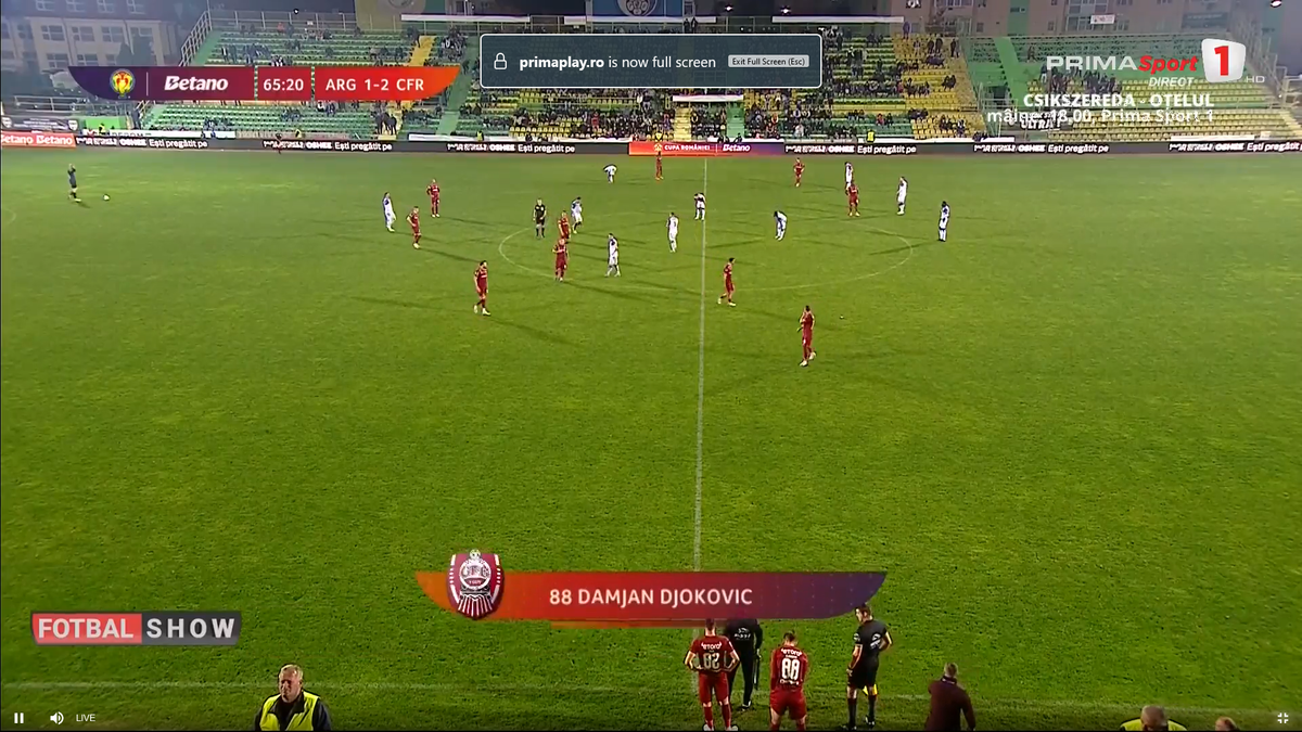 Deac a aruncat banderola în Argeș - CFR Cluj