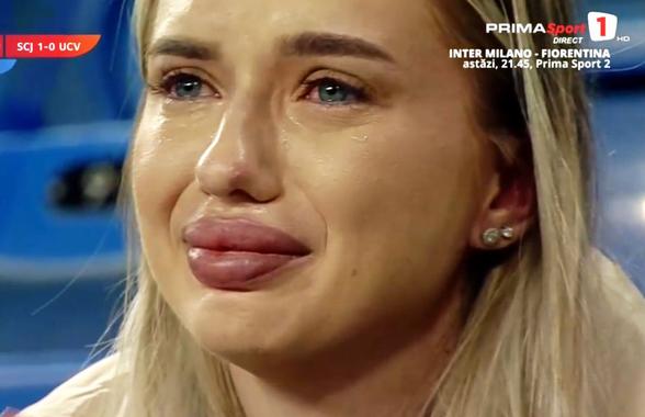 Cine este femeia care a izbucnit în lacrimi în tribune, după golul din Sănătatea Cluj - Craiova
