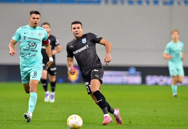 Samuel Teles în Sănătatea Cluj - Universitatea Craiova / Sursă foto: Facebook Universitatea Craiova