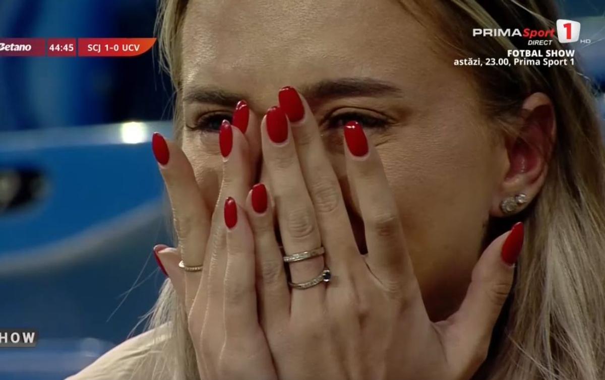 Femeia care a început să plângă în tribune în Sănătatea Cluj - Universitatea Craiova