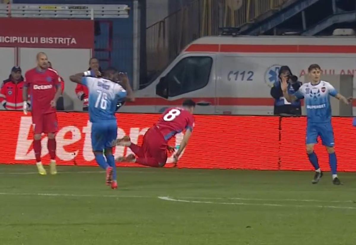 Penalty controversat în Gloria Bistrița - FCSB