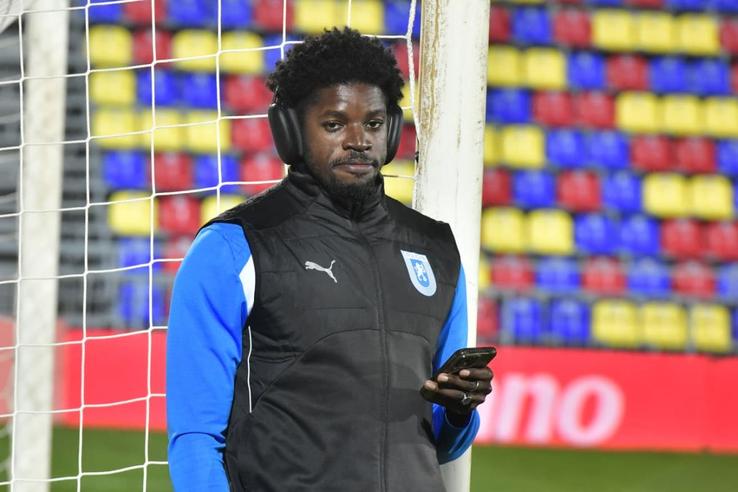 Steven Nsimba, înainte de FC Voluntari - Universitatea Craiova / Foto: Cristi Preda GSP