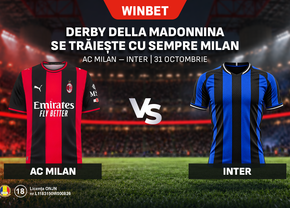 Derby della Madonnina se trăiește cu Sempre Milan: AC Milan și Inter, față în față pe 31 octombrie