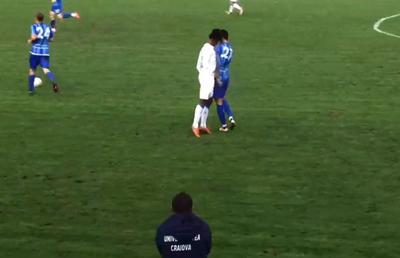 CRAIOVA II - PROGRESUL SPARTAC 1-2 // VIDEO Carlos Fortes, gest INEXPLICABIL! Și-a lovit violent un adversar și a fost eliminat direct
