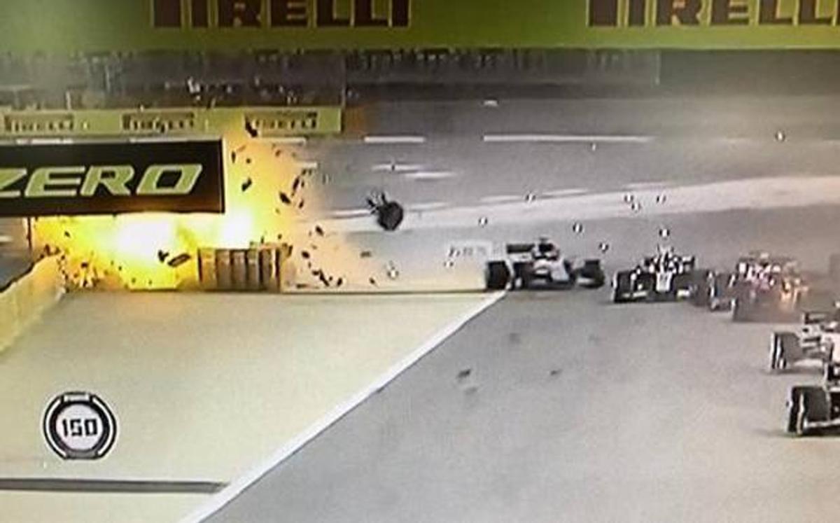 Accident - Mașina lui Romain Grosjean a luat foc. 29.11.2020