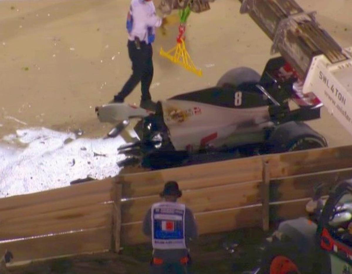 Accident - Mașina lui Romain Grosjean a luat foc. 29.11.2020