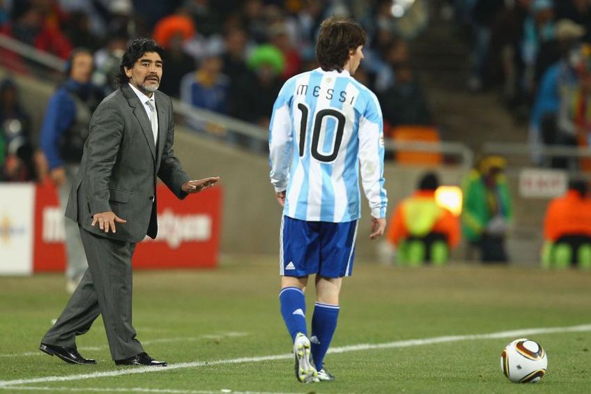 Diego Maradona l-a antrenat pe Leo Messi la echipa națională a Argentinei // foto: Guliver/gettyimages