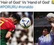 „Părul lui Dumnezeu” vs. „Mâna lui Dumnezeu” » Cristiano Ronaldo a devenit subiect de glume după scenele inedite petrecute la Portugalia - Uruguay