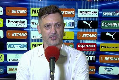 Chindia Târgoviște și CS Universitatea Craiova au remizat, scor 1-1, într-o restanță din etapa cu numărul 6 din Liga 1. Mirel Rădoi (41 de ani), antrenorul clubului oltean”, și-a certat aprig jucătorii.
