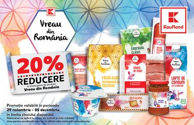 20% reducere la toată gama de produse Vreau din România la Kaufland