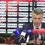 Ovidiu Burcă la conferința de adio de la Dinamo