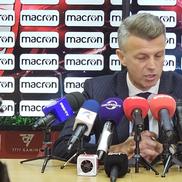 Ovidiu Burcă la conferința de adio de la Dinamo