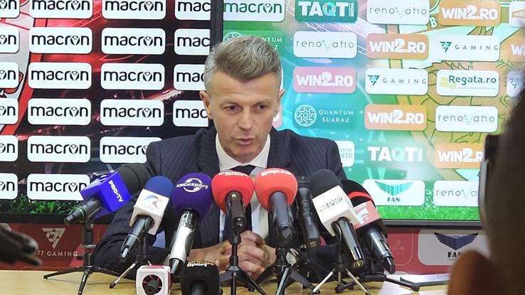 Ovidiu Burcă la conferința de adio de la Dinamo