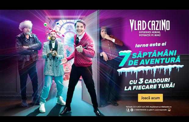 7 săptămâni de aventură cu câte 3 cadouri la fiecare tură: ninge cu rotiri gratuite la Vlad Cazino!