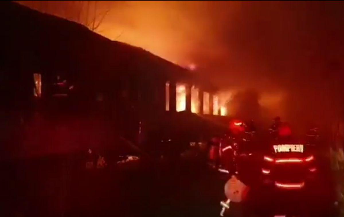 Incendiu puternic la câțiva pasși de stadionul Rapidului