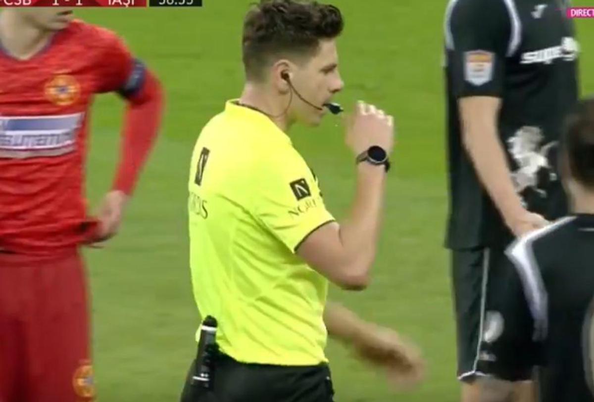 FCSB - Poli Iași, penalty Olaru / FOTO: Captură @TV Digi Sport