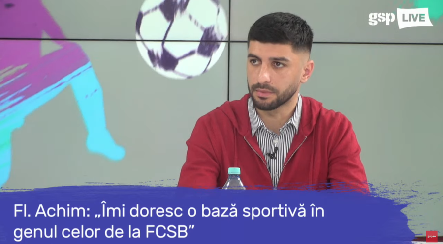 Florin Achim, în platoul GSP Live Fotbalistul transferat în 2022 de Gigi Becali s-a făcut conducător, îl are ca model pe MM Stoica și anunță: „Vrem să ajungem în Superliga”