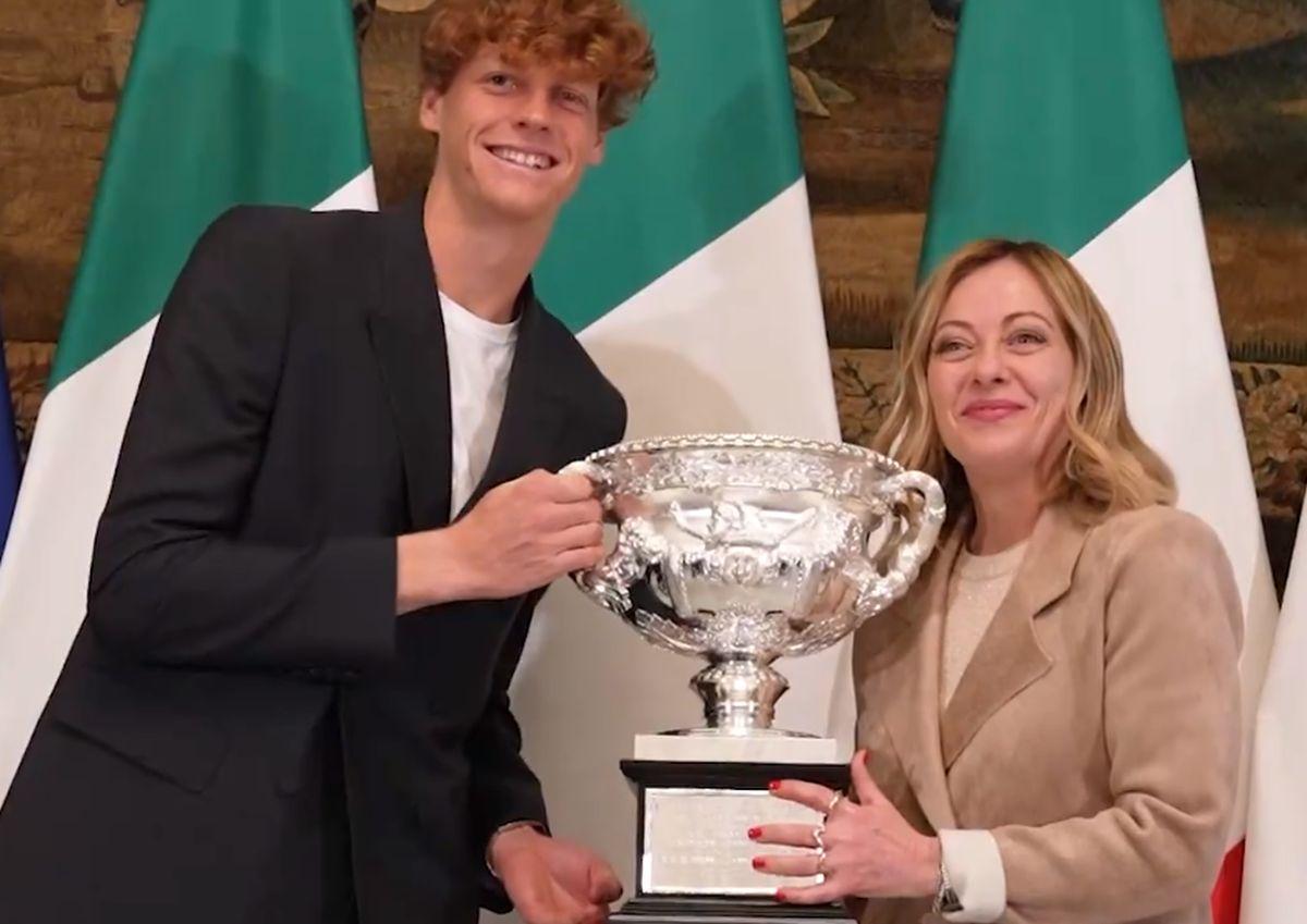 „Grandissimo!” » Imaginile zilei în Italia: Jannik Sinner s-a întâlnit cu Giorgia Meloni, premierul țării: „Asta-i Italia care ne place”