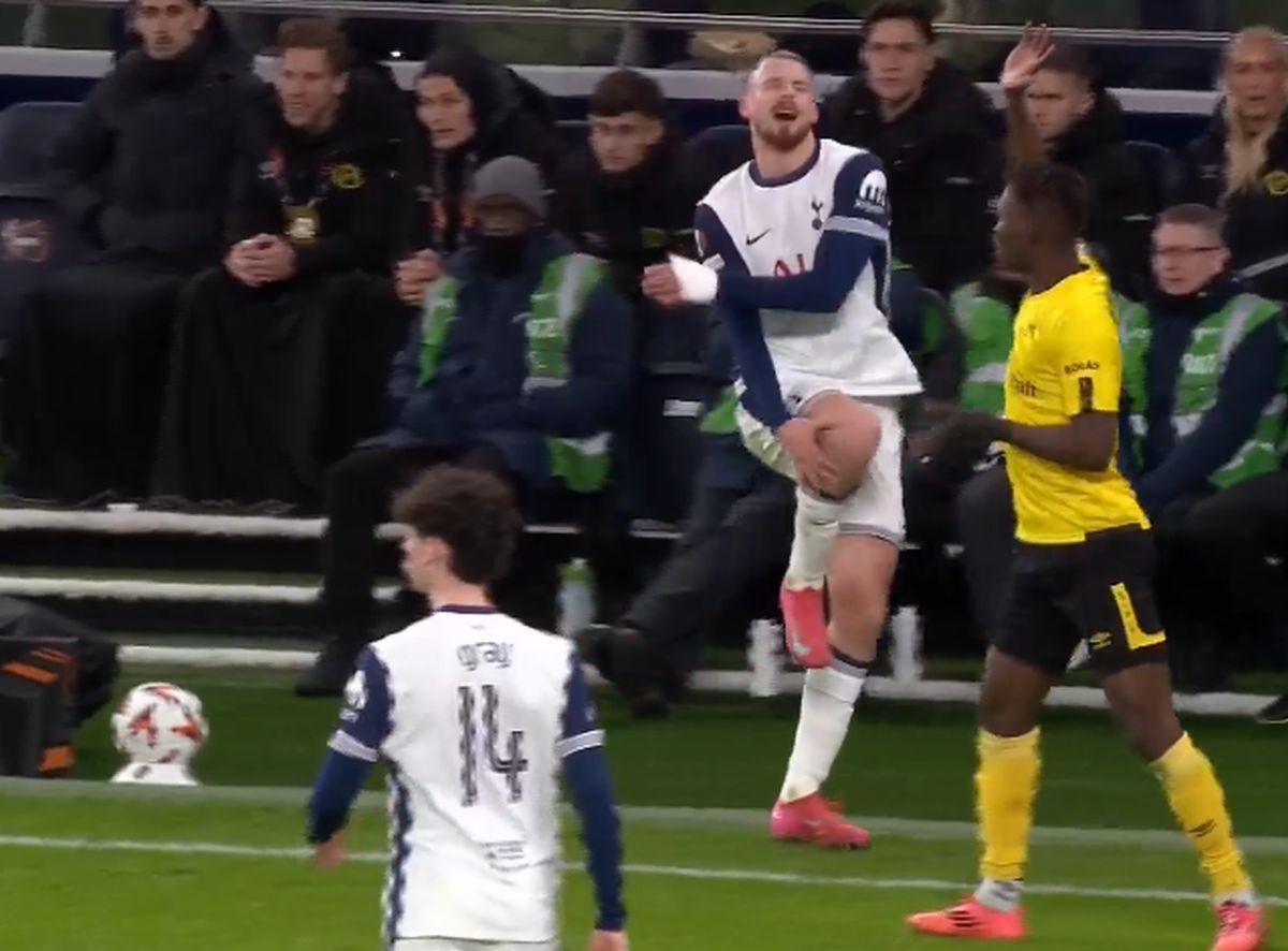 Tottenham, în optimile Europa League » Partidă de tristă amintire pentru Drăgușin, care s-a „rupt” în repriza a doua